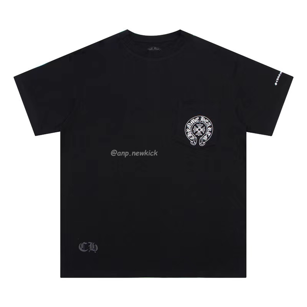 Chrome Hearts Horse Shoe Logo Pocket Black T Shirt (1) - www.newkick.vip